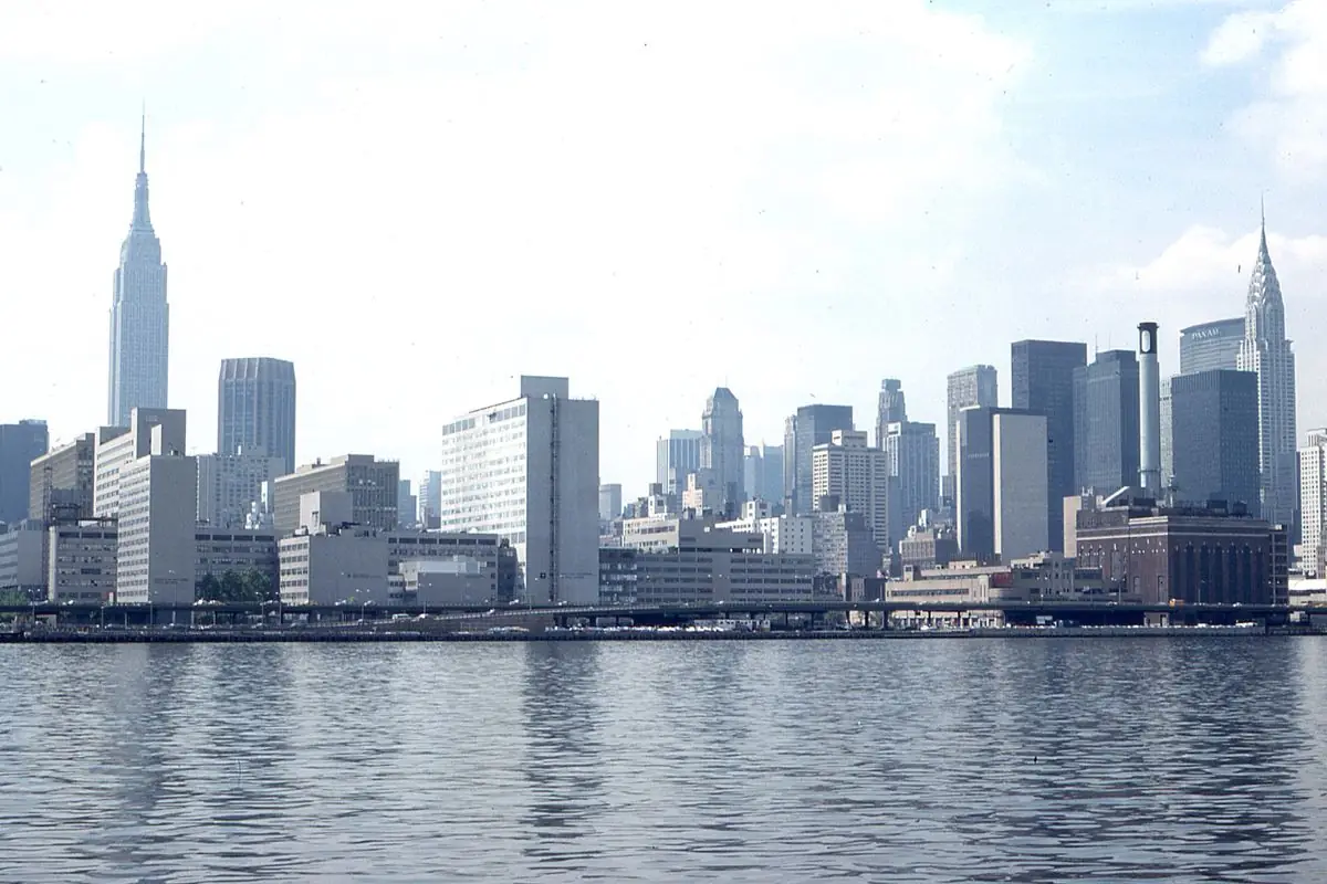 New York skyline across the water